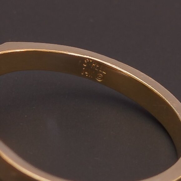 Neon-Lens Spinel Ring | 14 k Gold | Strellman's, c. 1960s - Picture 9 of 14